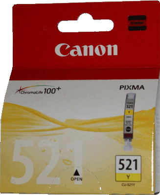 Druckerpatrone für Canon Pixma iP3600 / iP4600 / iP4600X / MP540 / MP620 / MP630 / MP980 / MX860 Gelb (CLI-521Y)